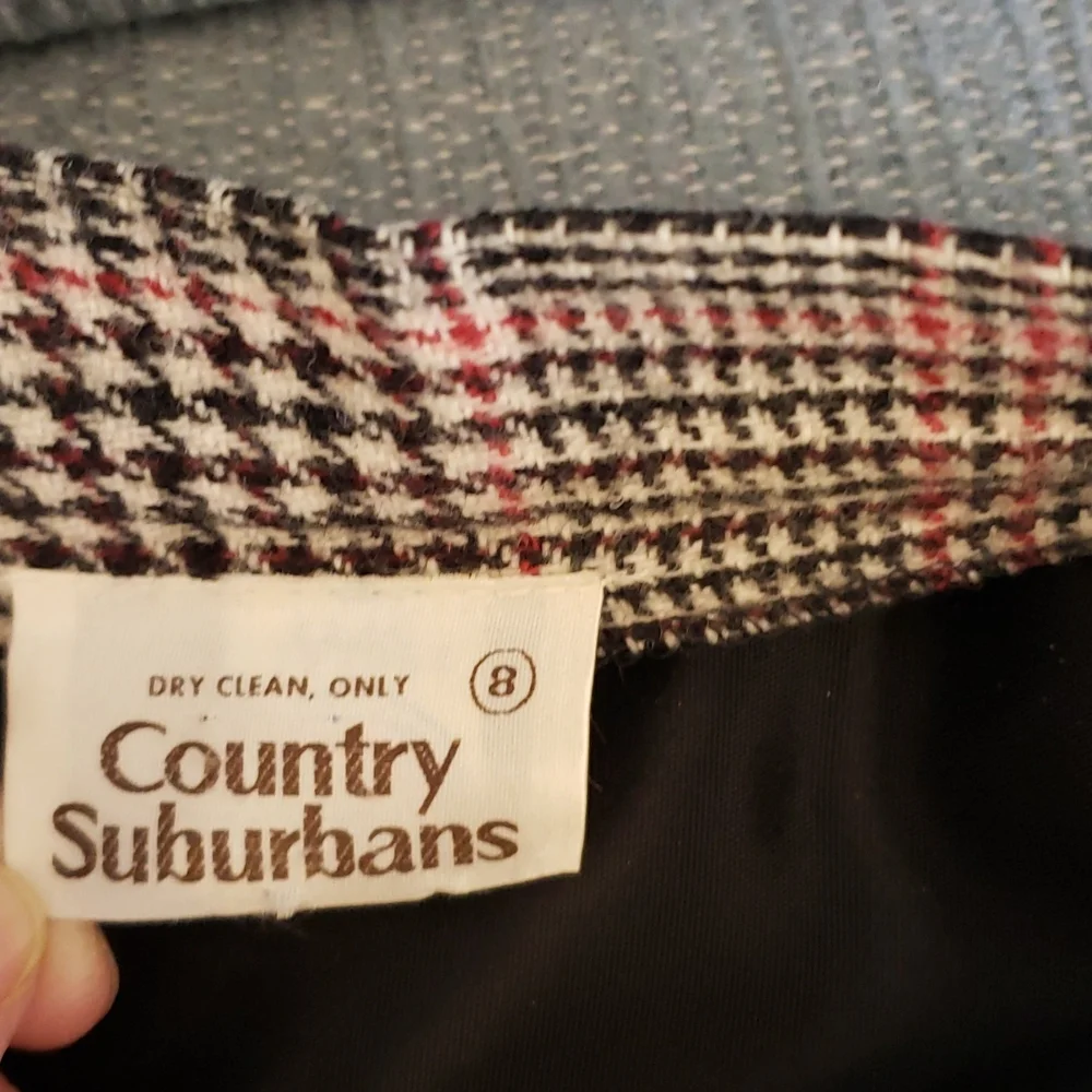 Country Suburban Vintage Wool Plaid Skirt Sz 8 - Picture 4 of 7